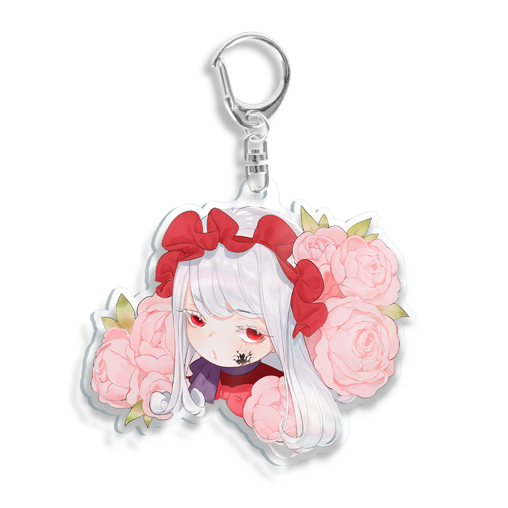 PorcelainMaid | Doll and Roses - Keychain